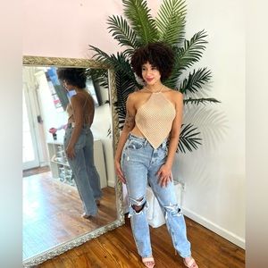 Away Halter Top - Khaki